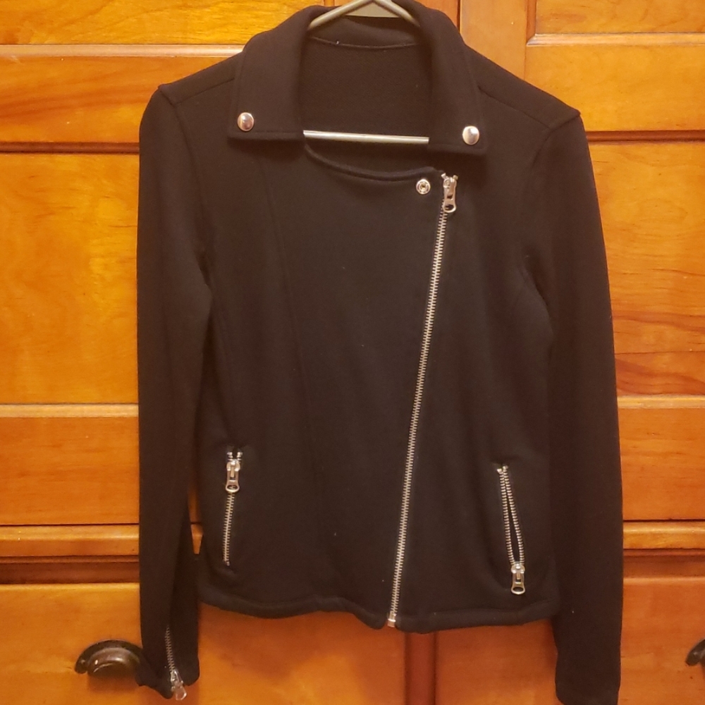 Black moto jacket